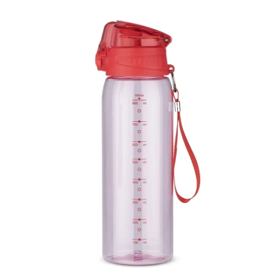 Bidon z miarką 900 ml KOLTER - czerwony