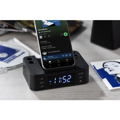 Budzik z ładowarką indukcyjną CLOCKI