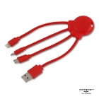 2087 | Xoopar Octopus Charging cable kolor czerwony (LT41005-N0021)