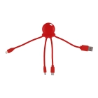 2087 | Xoopar Octopus Charging cable kolor czerwony (LT41005-N0021)