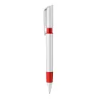 Długopis S40 Grip nieprzezroczysty kolor biały / czerwony (LT87544-N0121)