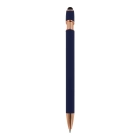 Ballpen Paris Deluxe Metal Rubberised kolor ciemnoniebieski (LT87783-N0010)
