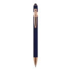 Ballpen Paris Deluxe Metal Rubberised kolor ciemnoniebieski (LT87783-N0010)