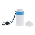 Bidon Sportowy Z Obwódka I Kolorowym Sznurkiem 500ml kolor biały / jasnoniebieski (LT98785-N0112)