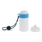 Bidon Sportowy Z Obwódka I Kolorowym Sznurkiem 500ml kolor biały / jasnoniebieski (LT98785-N0112)