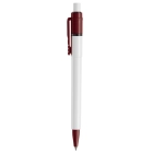 Długopis Baron Colour nieprzezroczysty kolor biały / bordowy (LT80900-N0119)
