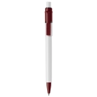 Długopis Baron Colour nieprzezroczysty kolor biały / bordowy (LT80900-N0119)