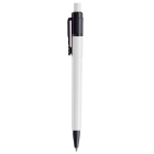 Długopis Baron Colour nieprzezroczysty kolor biały / czarny (LT80900-N0102)