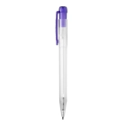 Długopis Ingeo TM Pen Clear przejrzysty kolor ecru / purpurowy (LT87543-N5472)