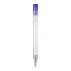 Długopis Ingeo TM Pen Clear przejrzysty kolor ecru / purpurowy (LT87543-N5472)