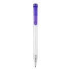 Długopis Ingeo TM Pen Clear przejrzysty kolor ecru / purpurowy (LT87543-N5472)