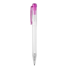 Długopis Ingeo TM Pen Clear przejrzysty kolor ecru / różowy (LT87543-N5476)
