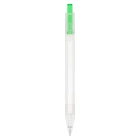 Długopis R-PET kolor transparentny / zielony (LT80562-N0431)