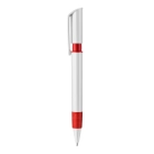 Długopis S40 Grip nieprzezroczysty kolor biały / czerwony (LT87544-N0121)