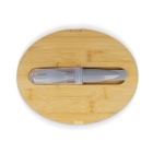 Pojemnik na lunch z sztućcami R-PP i bambus - 1L kolor szary (LT90454-N0061)