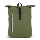 Powlekany PU plecak R-PET 600D o pojemności 20 l kolor oliwkowa zieleń (LT95357-N0043)