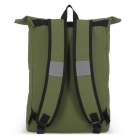 Powlekany PU plecak R-PET 600D o pojemności 20 l kolor oliwkowa zieleń (LT95357-N0043)