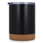 T-ceramic Kubek termiczny z pokrywką Lena 350ml kolor czarny (LT98726-N0002)