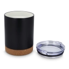T-ceramic Kubek termiczny z pokrywką Lena 350ml kolor czarny (LT98726-N0002)