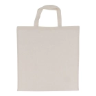 Torba na ramię z bawełny OEKO-TEX® 140g/m² 38x42cm krótkie rączki kolor ecru (LT95255-N0054)