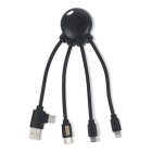 Xoopar Eco Octopus Kabel do ładowania Ocean Bound Plastic kolor czarny (LT41023-N0002)