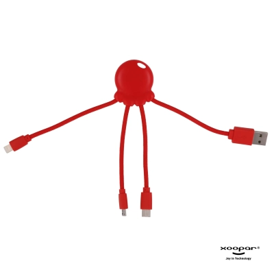 2087 | Xoopar Octopus Charging cable kolor czerwony (LT41005-N0021)