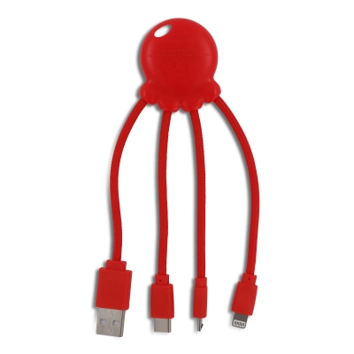 2087 | Xoopar Octopus Charging cable kolor czerwony (LT41005-N0021)
