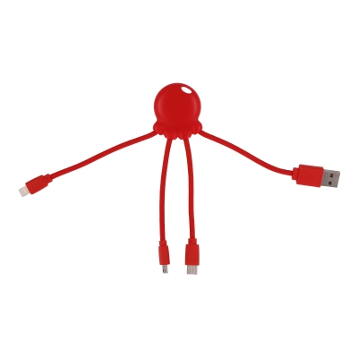 2087 | Xoopar Octopus Charging cable kolor czerwony (LT41005-N0021)