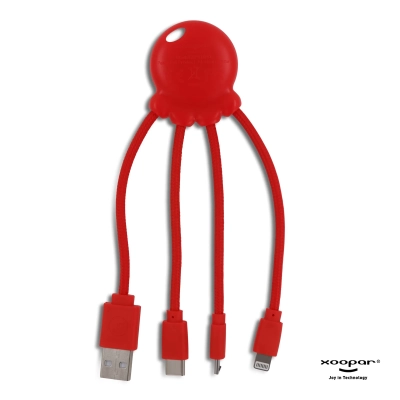 2087 | Xoopar Octopus Charging cable kolor czerwony (LT41005-N0021)