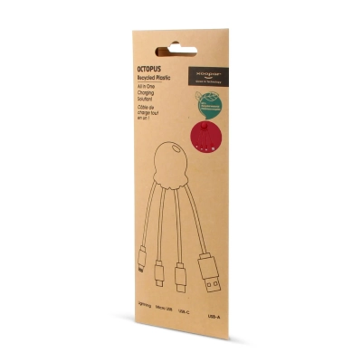 2087 | Xoopar Octopus Charging cable kolor czerwony (LT41005-N0021)