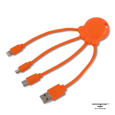 2087 | Xoopar Octopus Charging cable kolor pomarańczowy (LT41005-N0026)