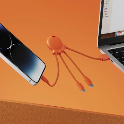 2087 | Xoopar Octopus Charging cable kolor pomarańczowy (LT41005-N0026)
