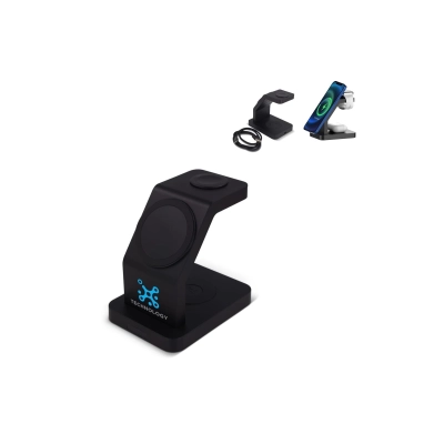 2708 | Xoopar Icon 3 in 1 Ładowarka bezprzewodowa kolor czarny (LT41507-N0002)
