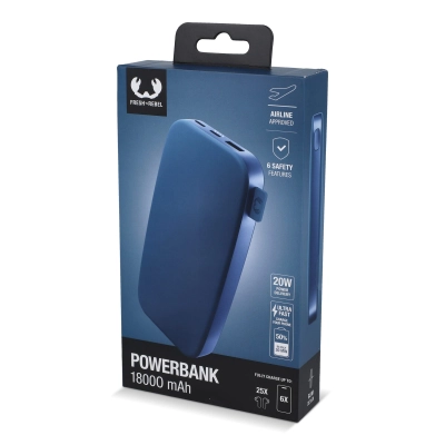 2PB18100 | Fresh 'n Rebel Powerbank 18000mAh USB-C Fast Charging 20W kolor niebieski (LT49403-N0011)