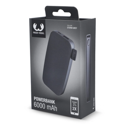 2PB6100 | Fresh 'n Rebel Powerbank 6000mAh USB-C kolor ciemnoszary (LT49401-N0060)