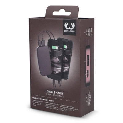 2PB6100 | Fresh 'n Rebel Powerbank 6000mAh USB-C kolor deep mauve (LT49401-N0046)