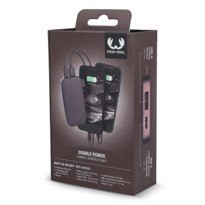 2PB6100 | Fresh 'n Rebel Powerbank 6000mAh USB-C kolor deep mauve (LT49401-N0046)