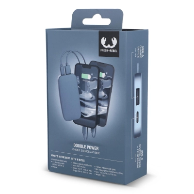 2PB6100 | Fresh 'n Rebel Powerbank 6000mAh USB-C kolor dive blue (LT49401-N0048)