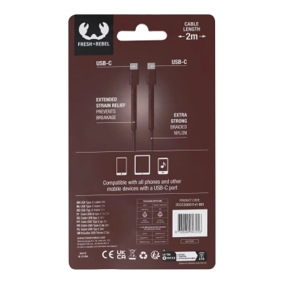 2UCC200 | Kabel Fresh 'Rebel USB-C do USB-C 2,0 m kolor deep mauve (LT49409-N0046)