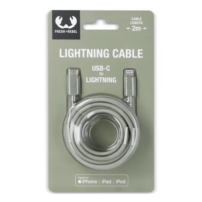 2ULC200 | Kabel Fresh 'n Rebel USB-C do Apple Lightning 2,0 m kolor dried green (LT49408-N0049)