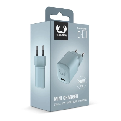 2WC20 I Fresh & Rebel USB-C Mini Charger USB-C PD // 20W kolor pastelowoniebieski (LT49727-N0016)