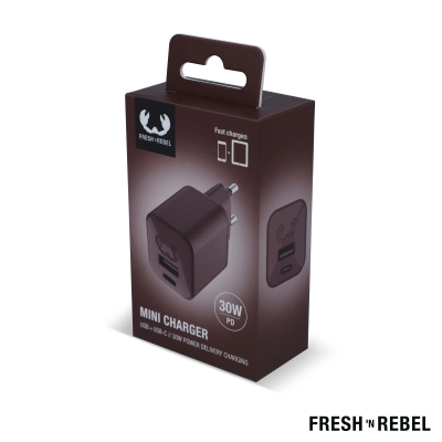 2WC30 I Fresh 'n Rebel Mini Charger USB-C + A PD // 30W kolor deep mauve (LT49407-N0046)