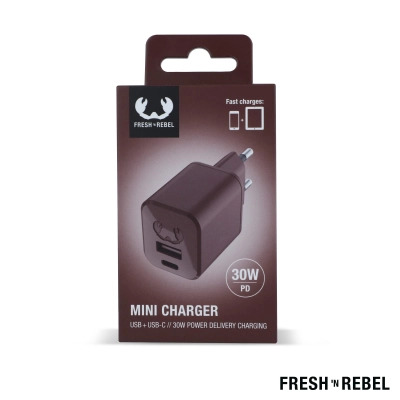 2WC30 I Fresh 'n Rebel Mini Charger USB-C + A PD // 30W kolor deep mauve (LT49407-N0046)