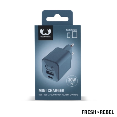 2WC30 I Fresh 'n Rebel Mini Charger USB-C + A PD // 30W kolor dive blue (LT49407-N0048)