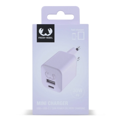 2WC30 I Fresh 'n Rebel Mini Charger USB-C + A PD // 30W kolor liliowy (LT49407-N0071)
