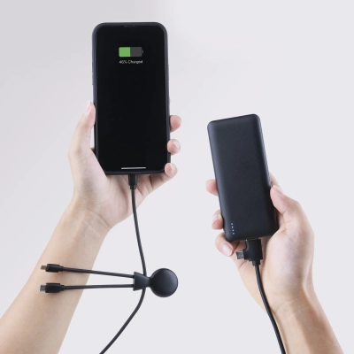 3199 | Xoopar Mr. Bio Powerbank and Cable pack 7000mAh kolor czarny (LT41713-N0002)