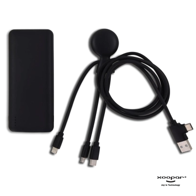 3199 | Xoopar Mr. Bio Powerbank and Cable pack 7000mAh kolor czarny (LT41713-N0002)