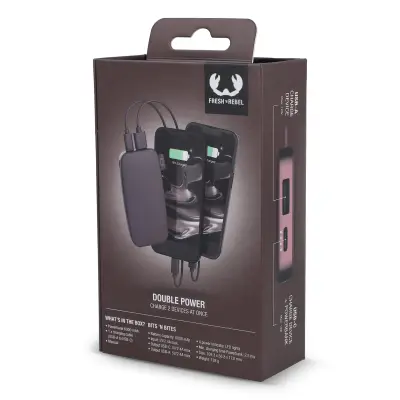 2PB6100 | Fresh 'n Rebel Powerbank 6000mAh USB-C kolor deep mauve (LT49401-N0046)