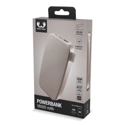 2PB18100 | Fresh 'n Rebel Powerbank 18000mAh USB-C Fast Charging 20W kolor beżowy (LT49403-N0055)