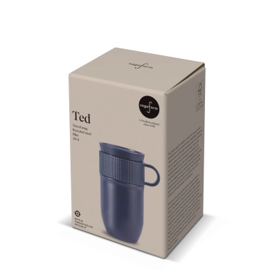 Izolowany kubek Sagaform Ted, 280 ml, szczelny, można myć w zmywarce kolor niebieski (LT52131-N0011)